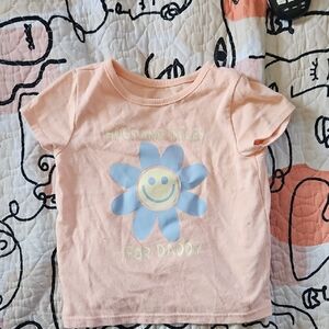 Garanimals Peach Tee with Blue Flower and Smiley